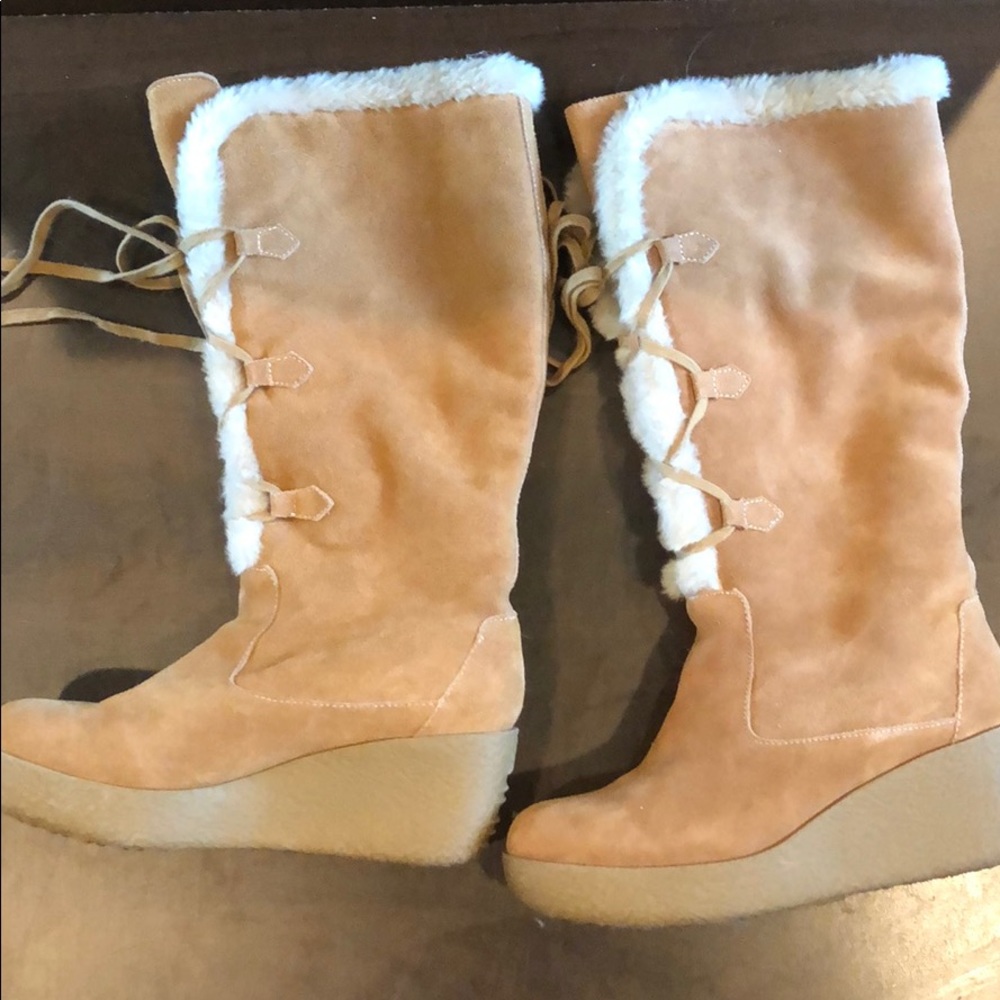 Michael kors leather winter boots